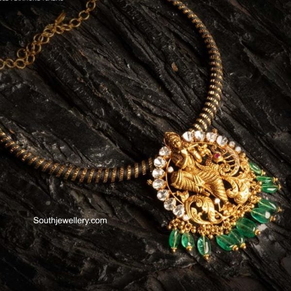kante necklace with lakshmi pendant (1)