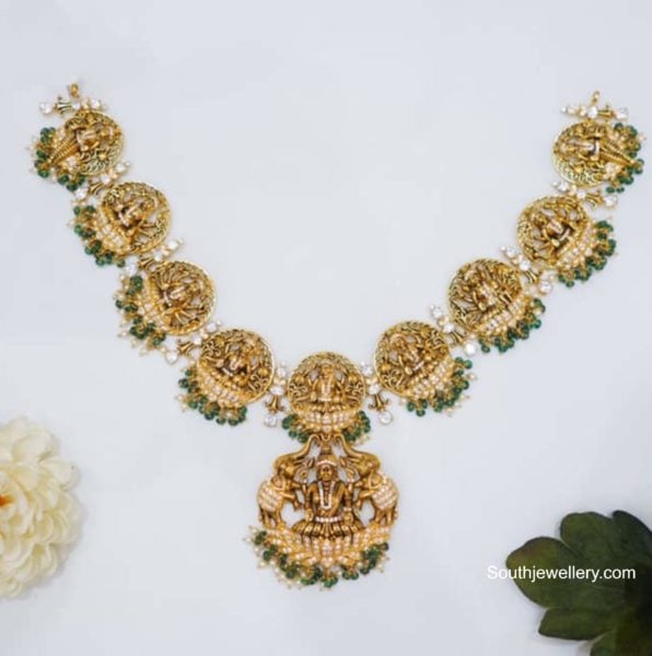 lakshmi temple necklace manjula jewels