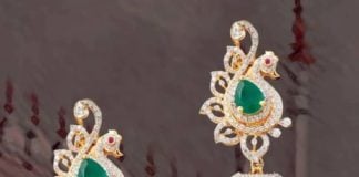 peacock diamond jhumkas mangatrai