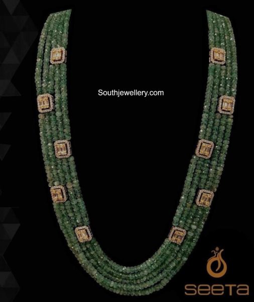 emerald beads mala seeta jewellers