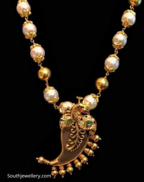 south sea pearl necklace with puligoru pendant