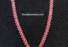 ruby necklace with polki pendant