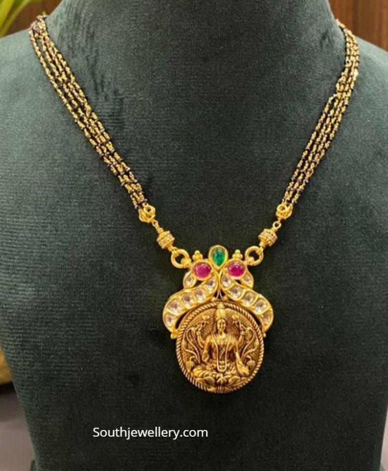 Black Beads Chain latest jewelry designs - Indian Jewellery Designs
