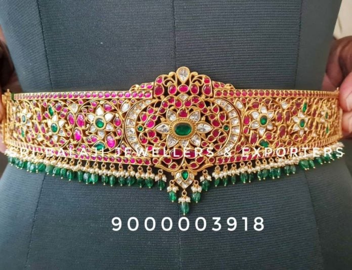 Bridal kundan vaddanam Indian Jewellery Designs
