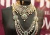 bridal diamond and emerald jewellery set