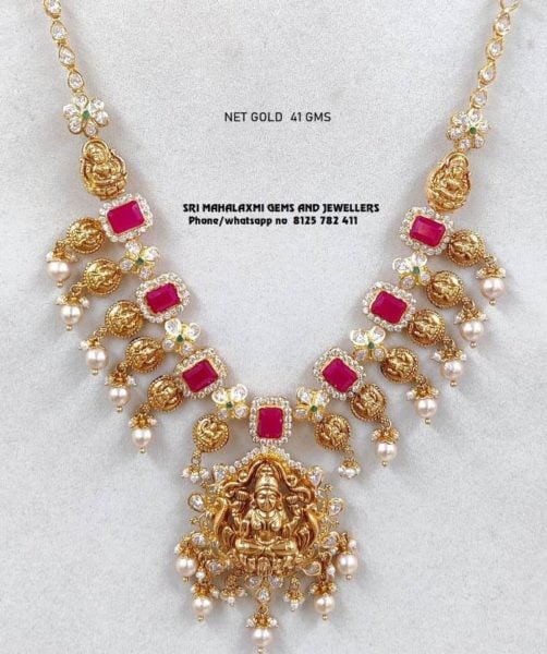 lakshmi gold necklace