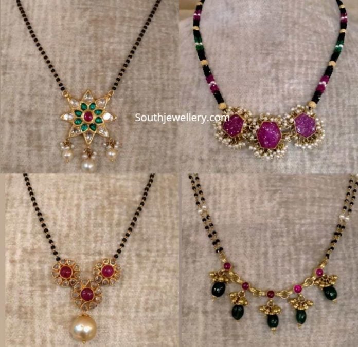 latest nallapusalu necklace designs