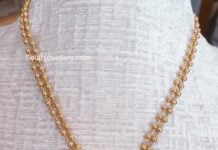 gold balls necklace with cz pendant jagadamba