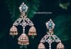 peacock diamond jhumkas