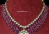 uncut diamond and ruby beads necklace