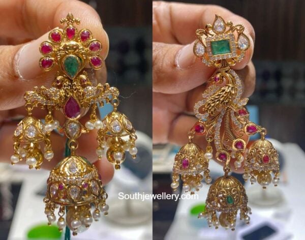 polki diamond chandbali designs (2)