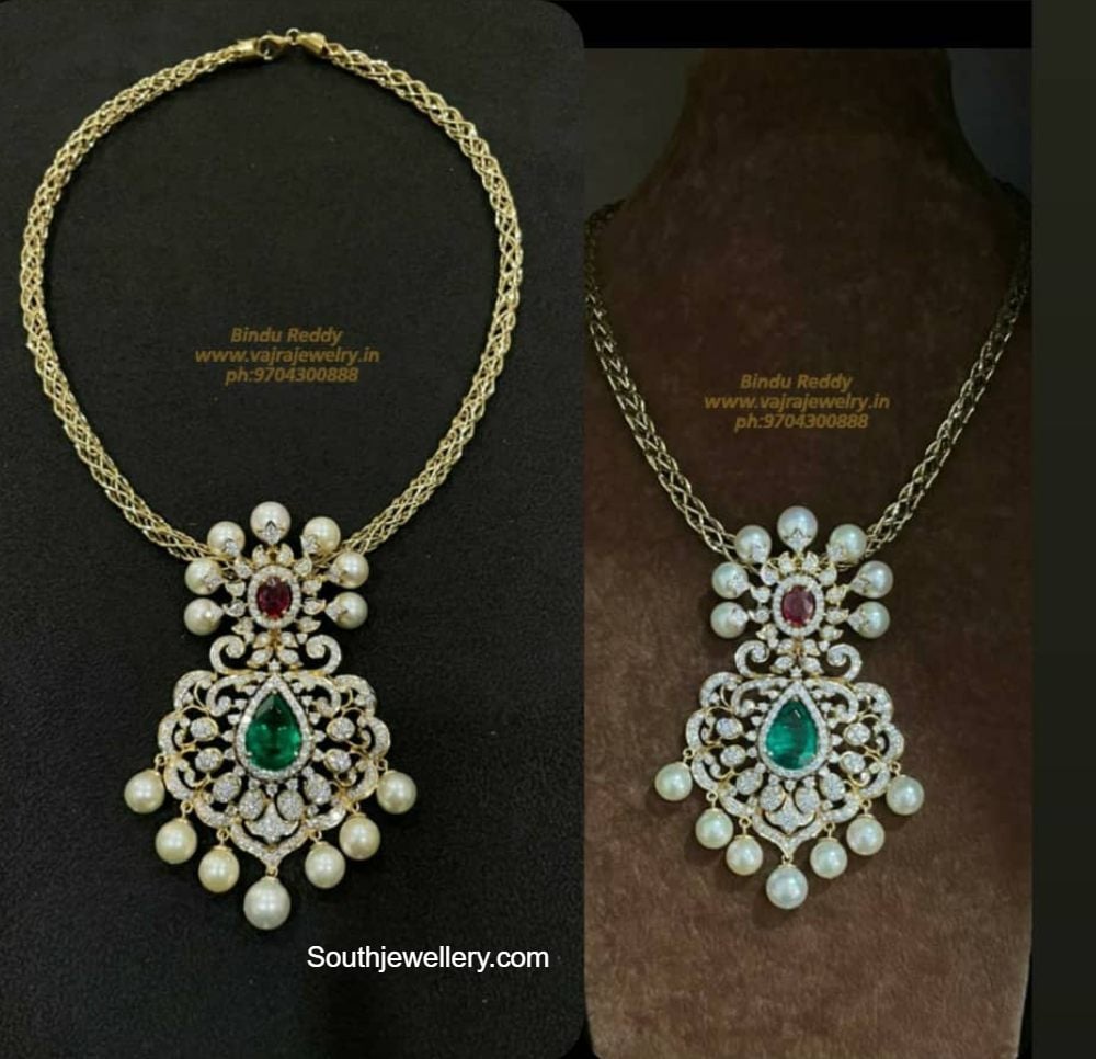 Diamond chain on sale necklace designs