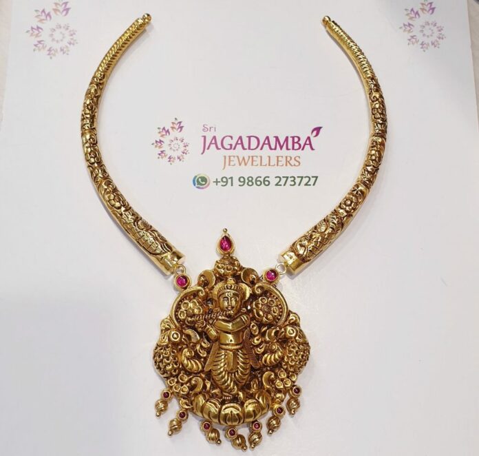kante necklace with krishna pendant (1)