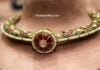 antique gold kante nakshi choker