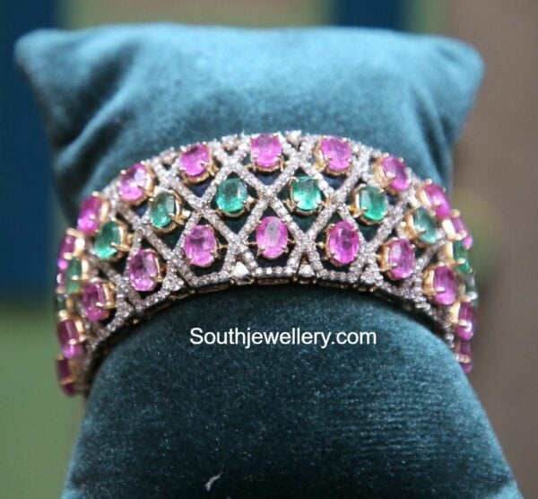 diamond emerald ruby bangle