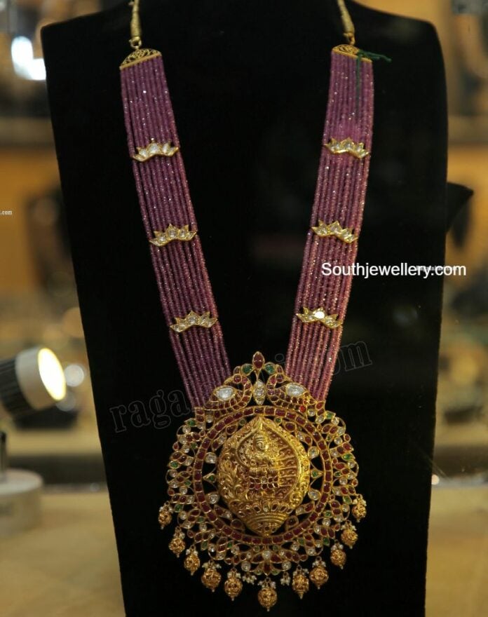 Crystal Beads Necklace Designs In Gold 2024 www.alhudapk