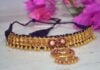 antique gold kundan choker