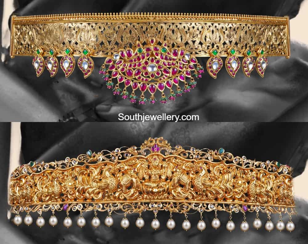 Latest antique gold vaddanam designs - Indian Jewellery Designs