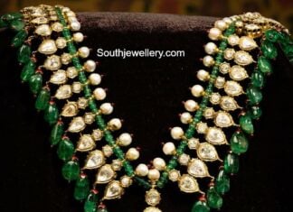 polki emerald necklace kishandas