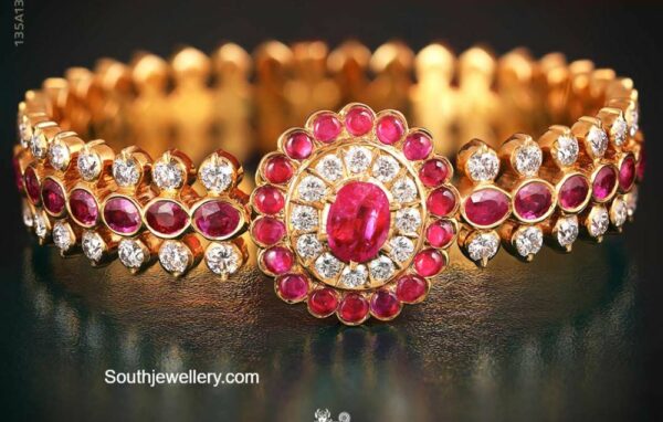 diamond ruby bangle