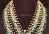 layered polki diamond necklace set