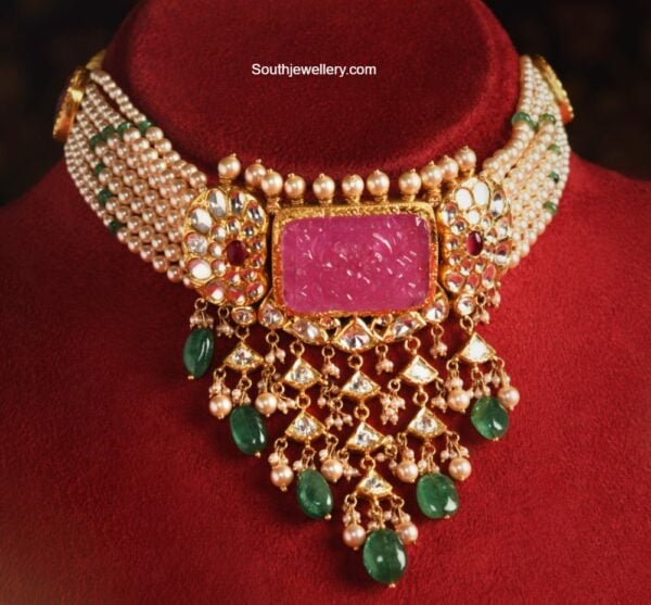 pearl choker jagdish jewellers