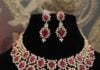 diamond ruby necklace set h vithaldas