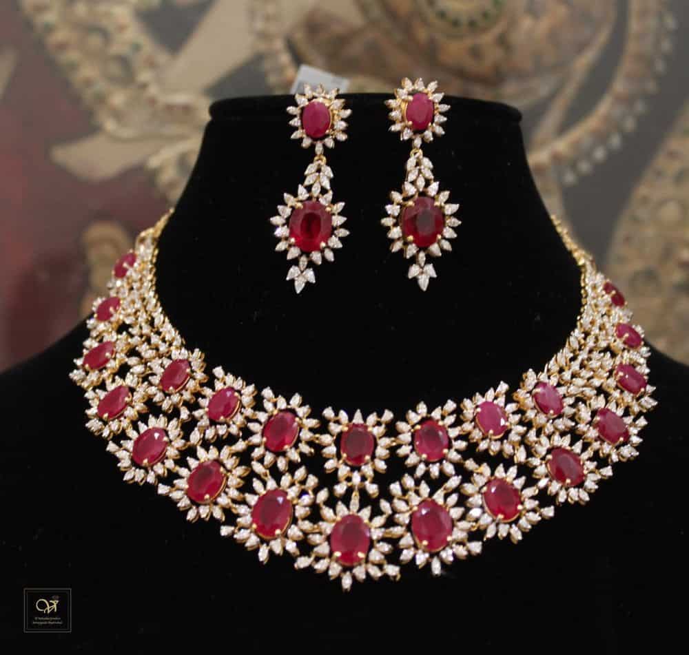 Ruby Necklace Set