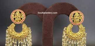 antique gld lakshmi earrings