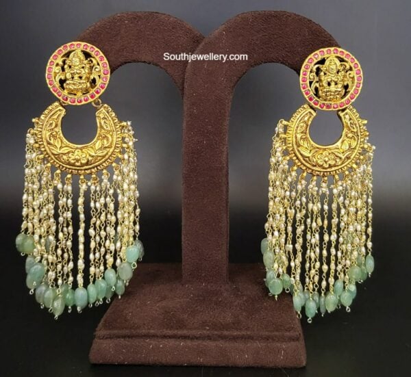antique gld lakshmi earrings