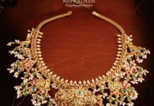 antique gold peacock guttapusalu necklace