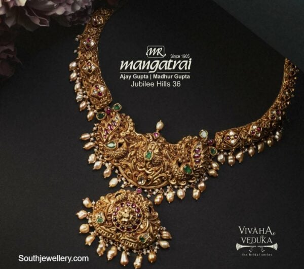antique gold nakshi necklace