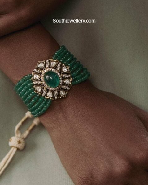 emerald beads bracelet