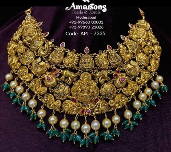 antique gold nakshi choker