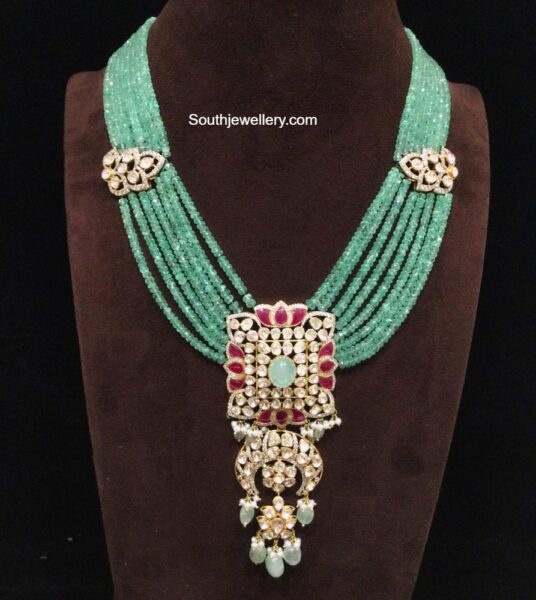 emerald beads necklace vibha