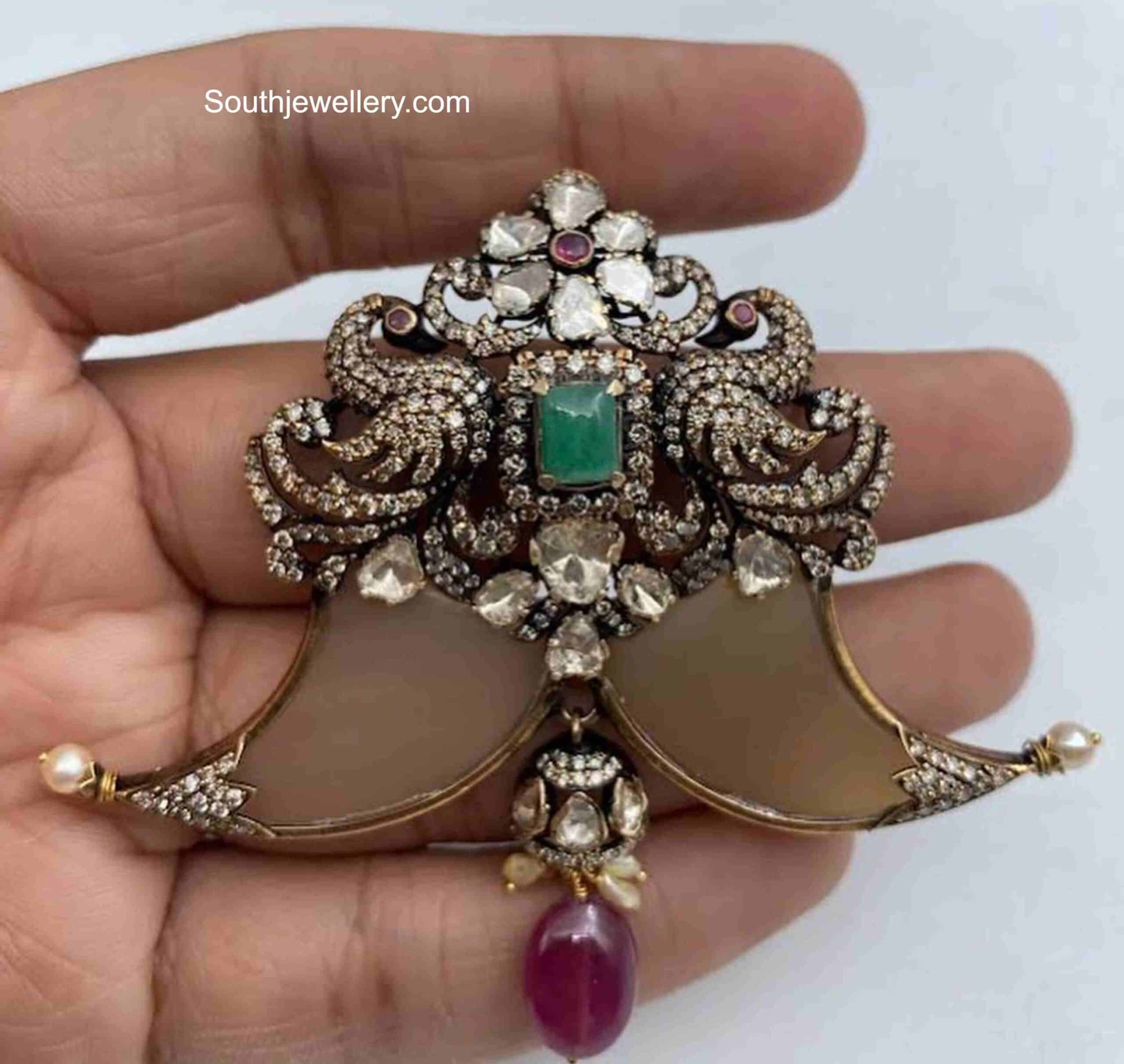 Lakshminarasimha Nail Pendant With Chain South India Jewels