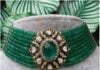 emerald beads choker (1)