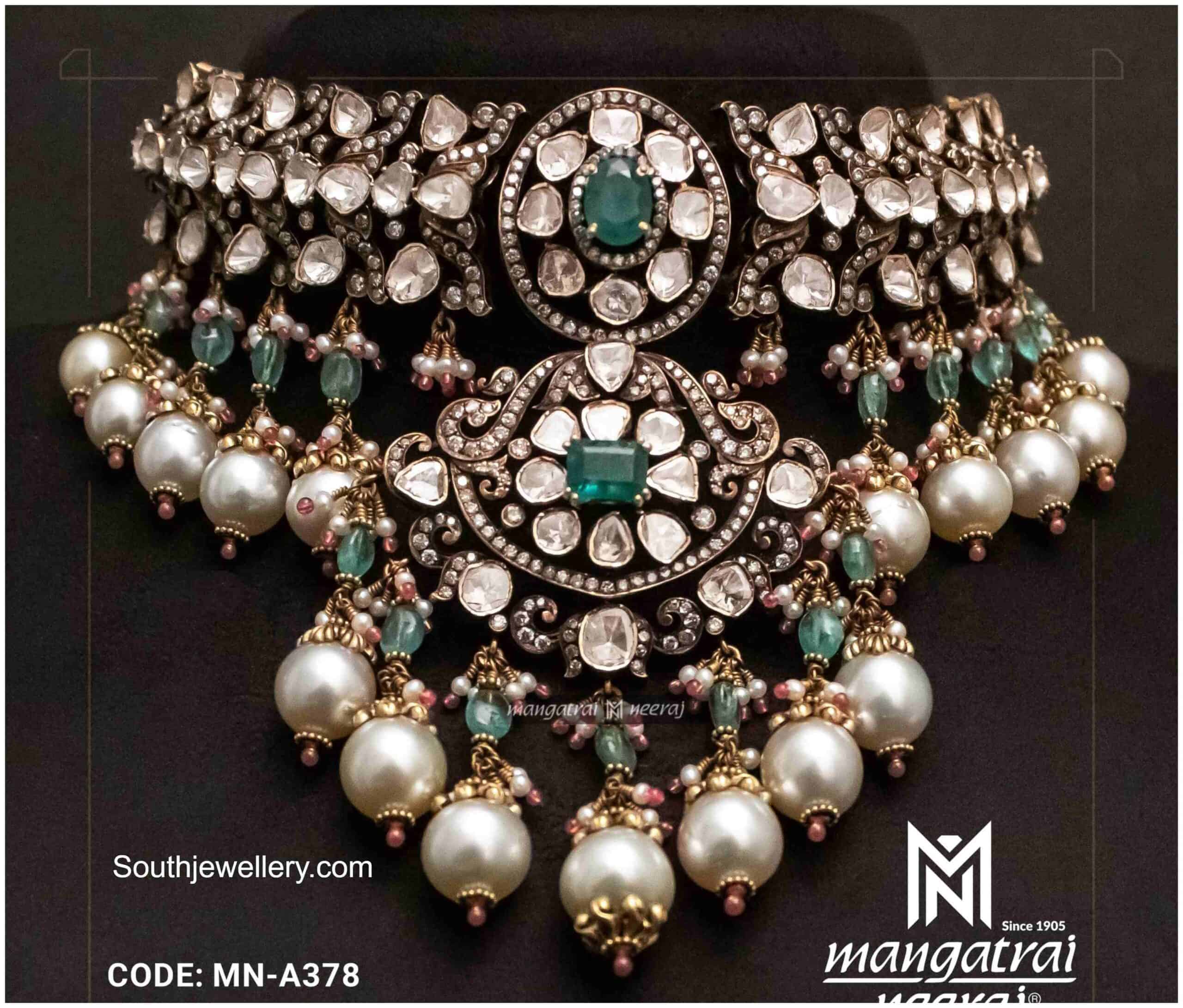 Bridal polki diamond choker Indian Jewellery Designs