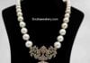 victorian pearl haram with polki pendant