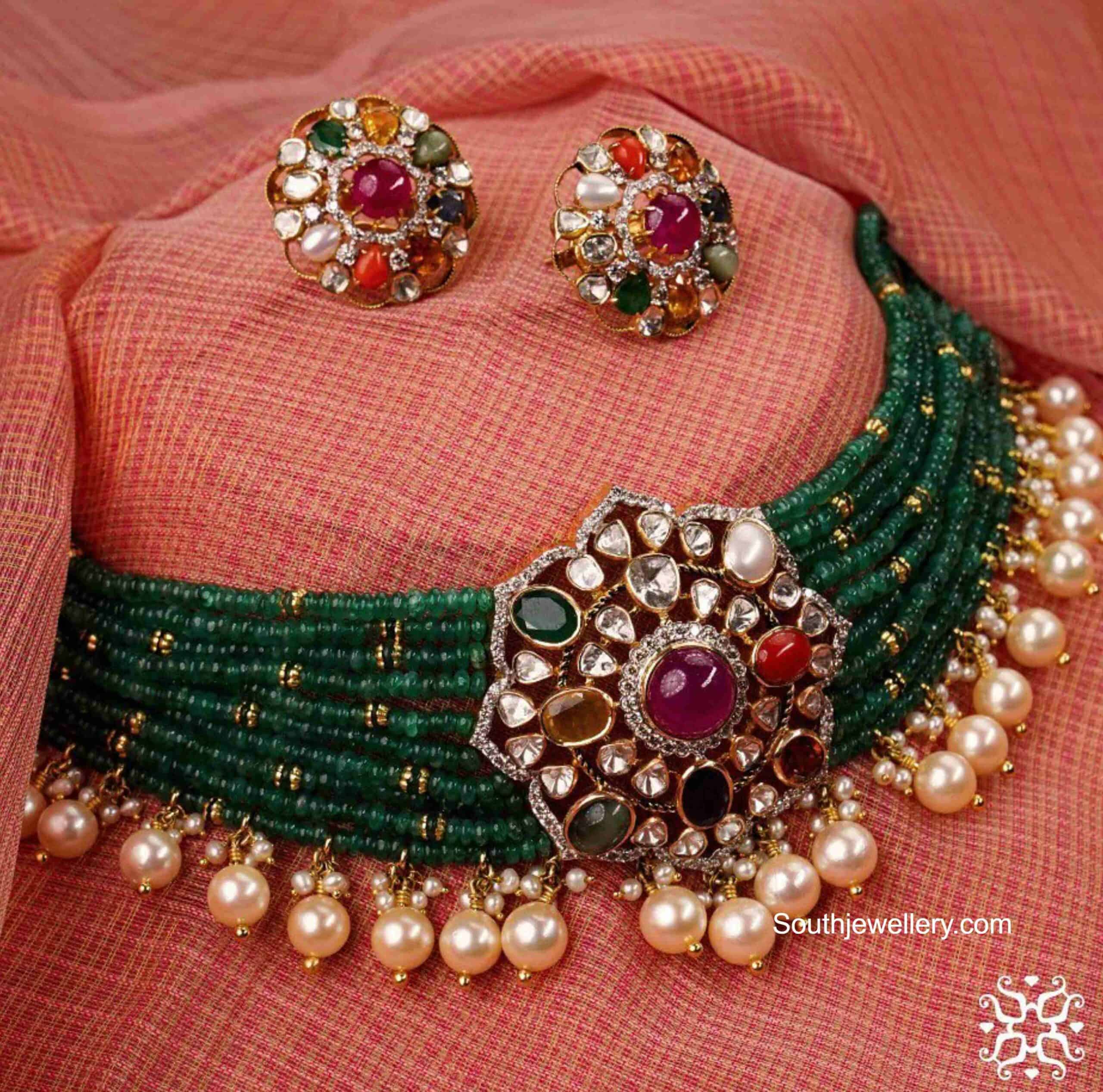 Ruby and emerald beads sets online