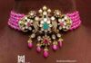beads choker with [peacock pendant mangatrai neeraj