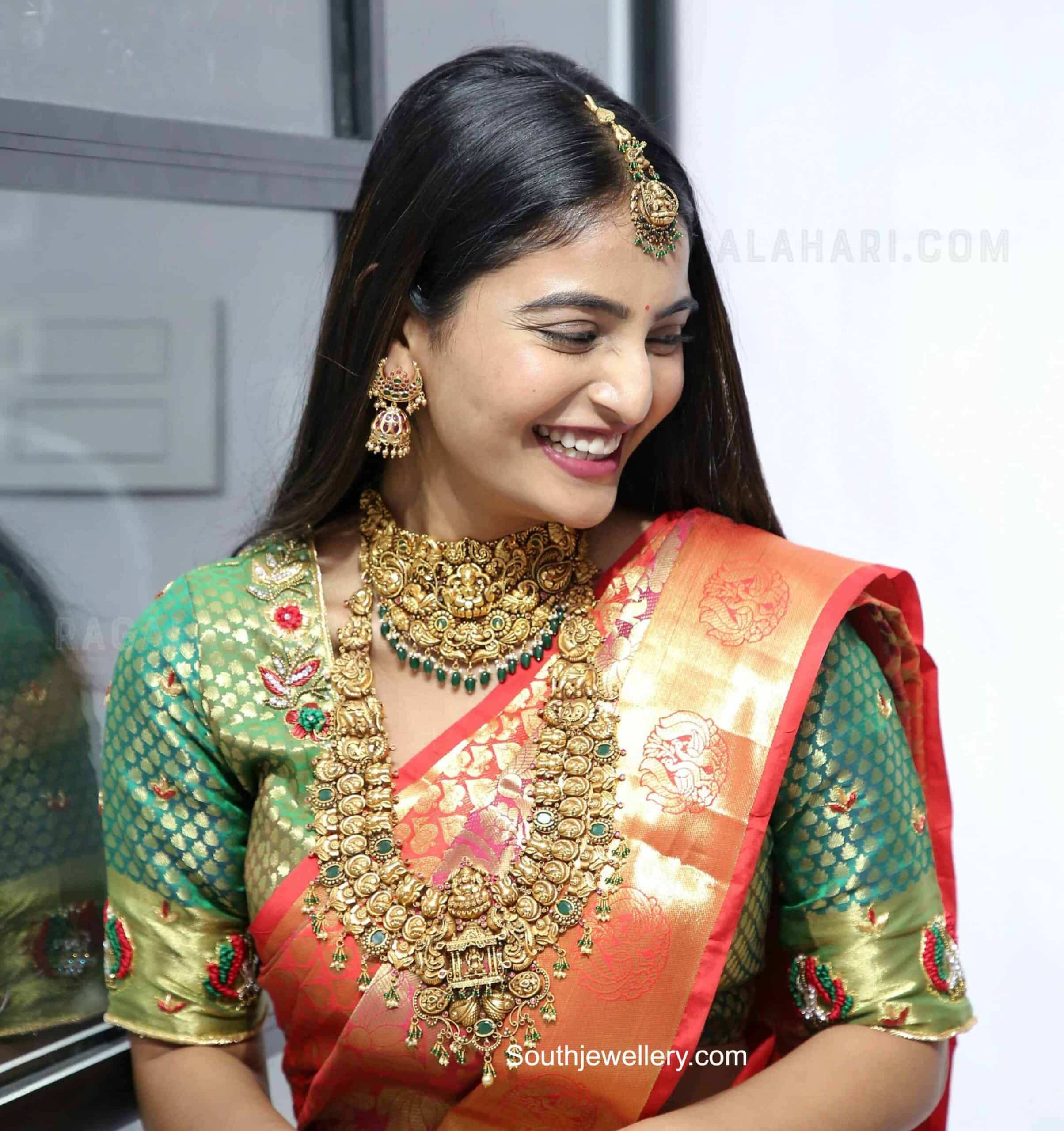 Ananya Nagalla in temple jewellery! - Indian Jewellery Designs