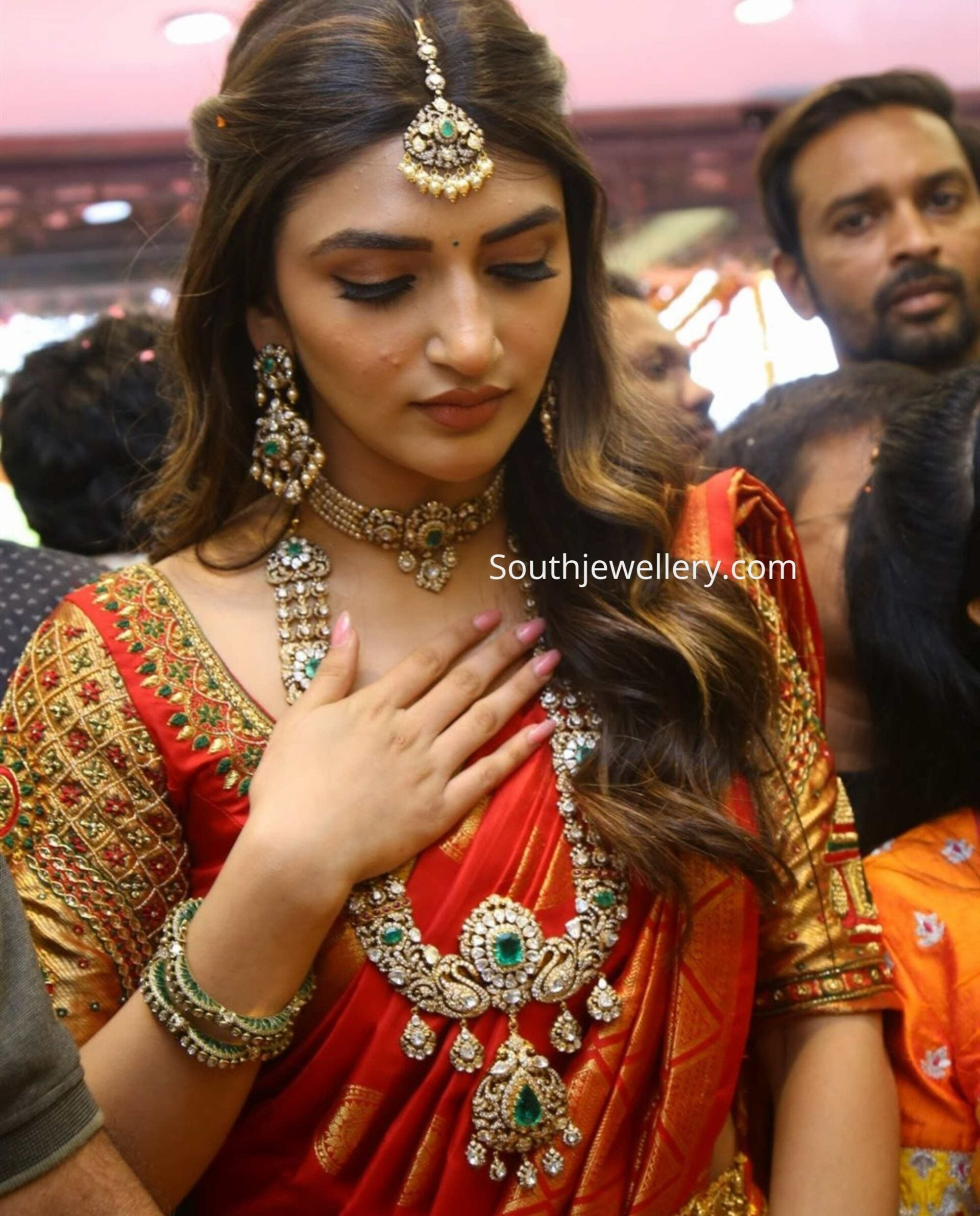 Sreeleela's Regal Look in Victorian Jewelry at CMR Jewelry Showroom on